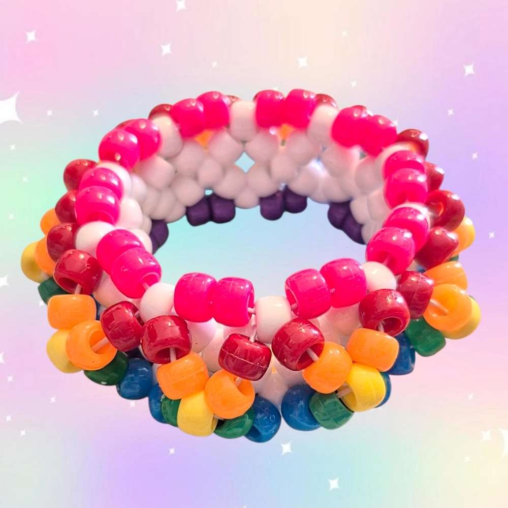 Rainbow Kandi Cuff